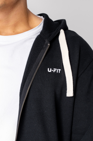 Set Hoody with zip and pants Black [4]
