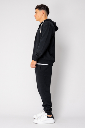 Set Hoody with zip and pants Black [2]