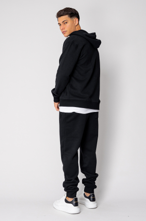 Set Hoody with zip and pants Black [3]