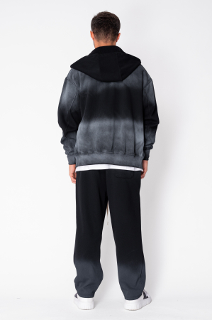 Set Washed Black Zip-Up Hoodie and Pants [4]