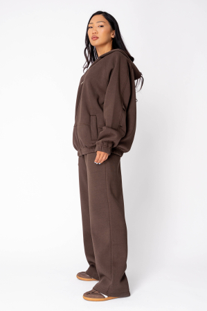 Winter set zip hoodie and pants Brown [1]