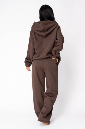 Winter set zip hoodie and pants Brown [2]