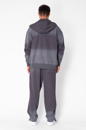 Set Washed Grey Zip-Up Hoodie and Pants [3]