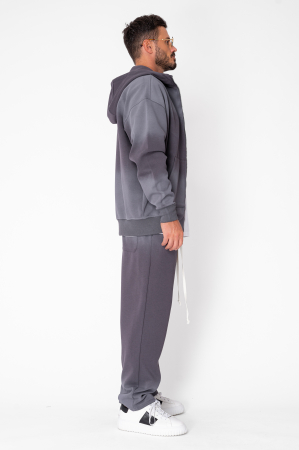 Set Washed Grey Zip-Up Hoodie and Pants [2]