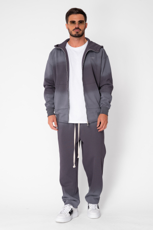 Set Washed Grey Zip-Up Hoodie and Pants [1]