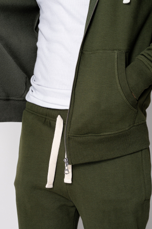 Set hanorac cu fermoar si pantalon Kaki [4]