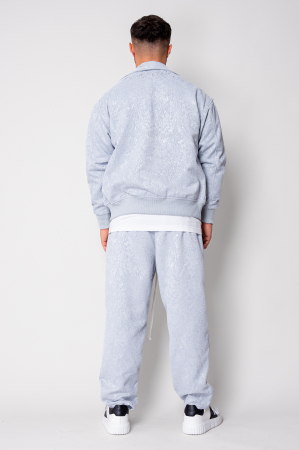 Set of Sweatshirt with zipper and long straight pants Blue [3]