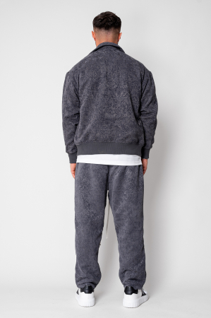 Set Hanorac cu fermoar si Pantalon lung drept Grey Anthracite [3]