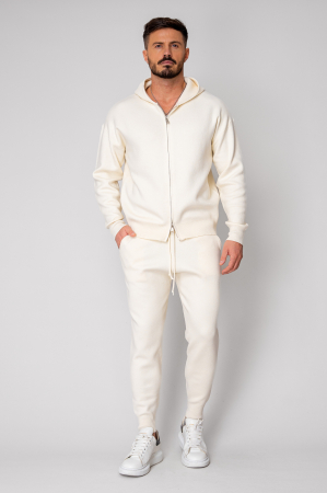 Men - Set hoodie with zipp and pants Off White