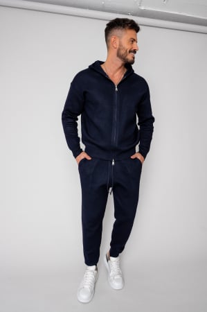 Men - Set hoodie with zipp and pants Navy