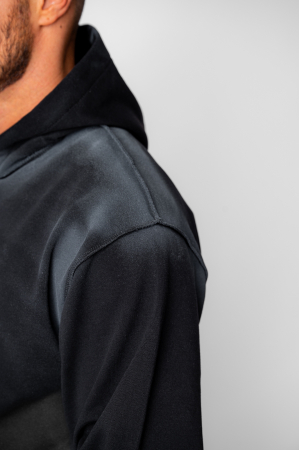 Set hanorac si pantalon cu cusaturi exterioare Black Prespalat [5]