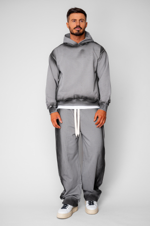 Set hanorac si pantalon cu cusaturi exterioare Grey Prespalat [1]