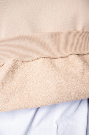 Set hanorac si pantalon drept cu capse Beige [5]