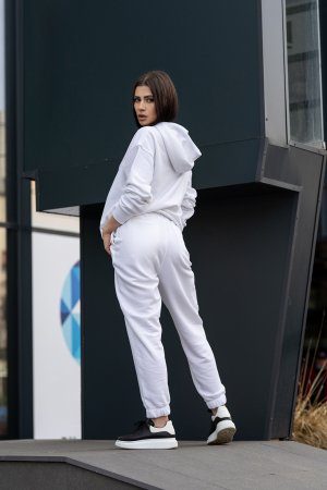 Set Easy-Fit hanorac si pantalon Oversized Off White [5]