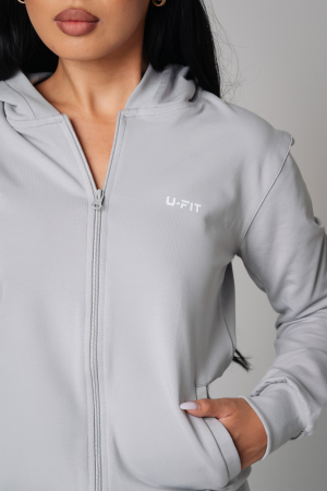 Set Hypera hanorac cu fermoar si pantalon Grey [3]