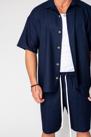 Island Mood shirt and short pants set Navy [4]