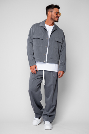Set Jacket with pockets and long trousers Grey Anthracite [3]