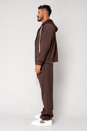 Set Loren Jacket with zipper and long pants Brown [2]