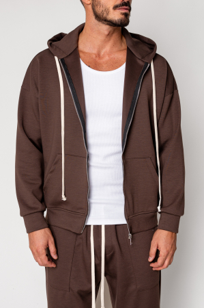 Set Loren Jacket with zipper and long pants Brown [4]