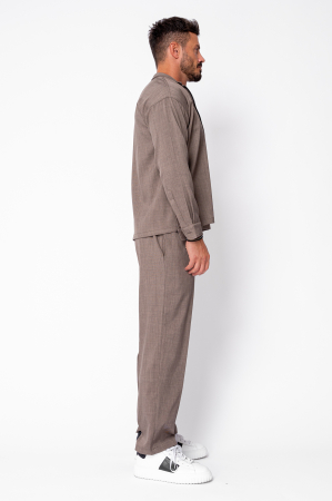 Set Zippered Jacket and Long Trousers Brown [2]