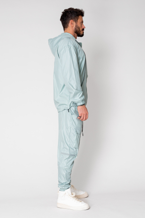 Set Windbreaker Jacket with zipper and long pants in Light Olive fass [1]