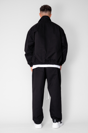 Set Jacheta cu fermoar si pantalon lung drept Black [3]