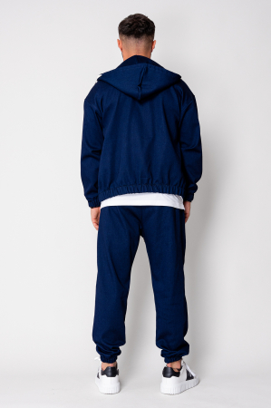 Set Camden din denim elastic Hanorac si Pantalon Lung Premium Navy [3]