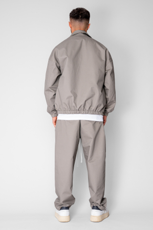 Set Jacheta cu fermoar si pantalon lung drept Taupe [4]