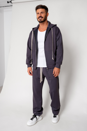 Set Loren Jacket with zipper and long pants Grey Anthracite [1]