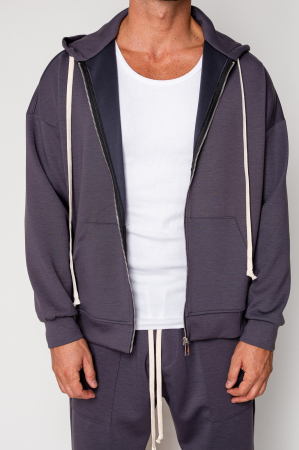 Set Loren Jacket with zipper and long pants Grey Anthracite [4]
