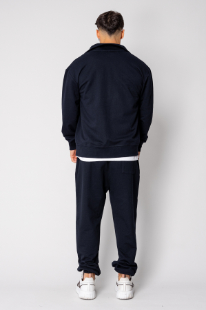 Set jacheta cu fermoar si pantalon Navy [3]