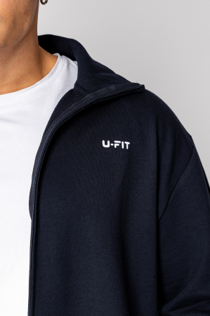 Set jacheta cu fermoar si pantalon Navy [4]