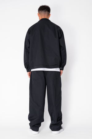 Set heavy-duty nylon zip-up jacket and trousers Black [3]
