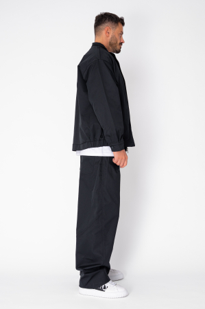 Set heavy-duty nylon zip-up jacket and trousers Black [2]