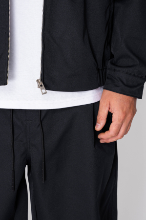 Set heavy-duty nylon zip-up jacket and trousers Black [4]
