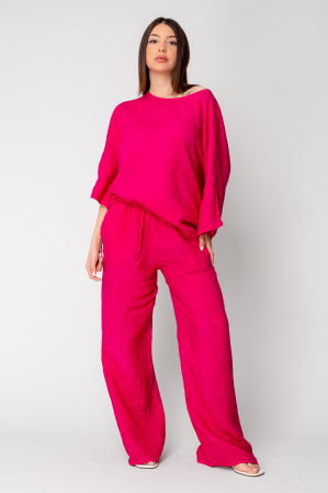 Produse din IN - Set Kalie Bluza si Pantalon lung 100% IN Magenta