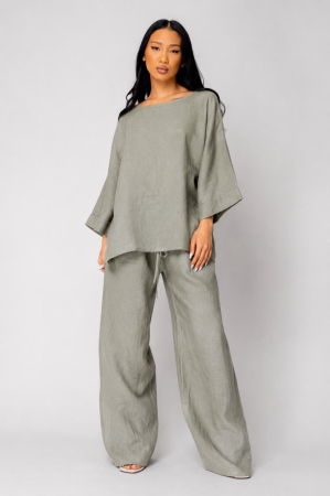 Set Kalie II Bluza si Pantalon lung 100% in Khaki [1]