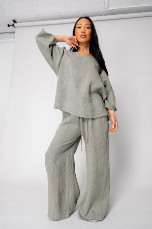 Set Kalie II Bluza si Pantalon lung 100% in Khaki [2]