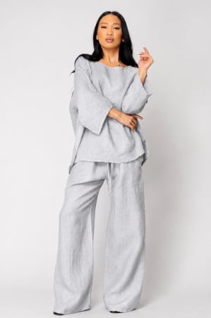 FEMEI - Set Kalie II Bluza si Pantalon lung 100% in Light Grey