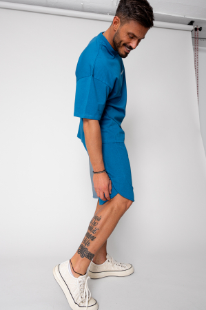 Summer Sets - Set Kobe II T-Shirt and short pants Oversized Peacock Blue