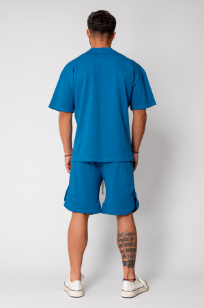 Set Kobe II T-Shirt and short pants Oversized Peacock Blue [3]