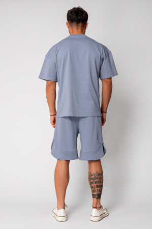 Set Kobe II tricou si pantalon scurt Oversized Grey [3]