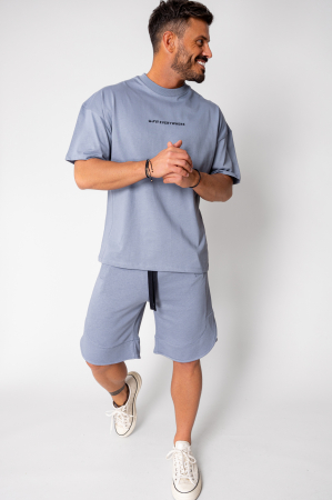 Set Kobe II tricou si pantalon scurt Oversized Grey [0]