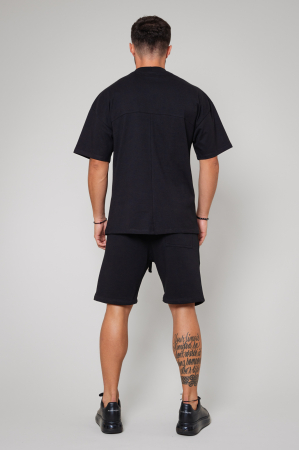Set LeClub tricou oversized si pantalon scurt Black [2]