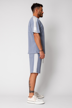 Set LeClub tricou oversized si pantalon scurt Duo Grey [2]