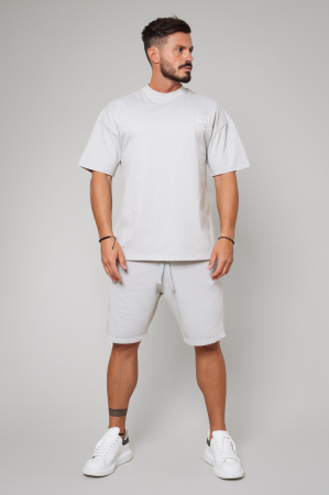 Set LeClub tricou oversized si pantalon scurt Grey [1]