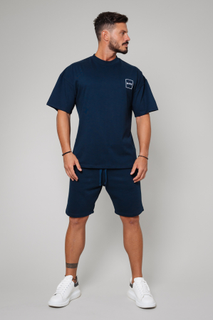 Set LeClub tricou oversized si pantalon scurt Navy [1]