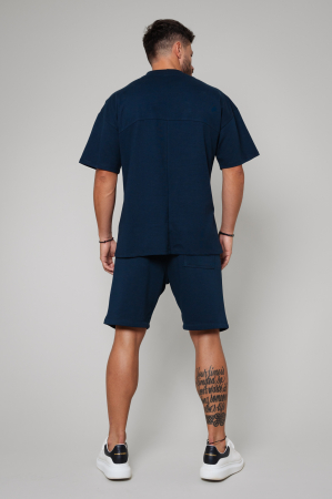 Set LeClub tricou oversized si pantalon scurt Navy [2]