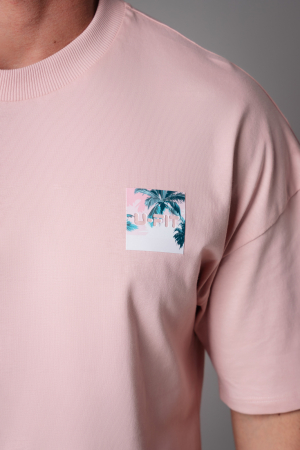 Set LeClub tricou oversized si pantalon scurt Rose Quartz [4]