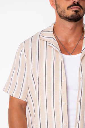 Set Line Shirt and Shorts Knitted Beige [5]